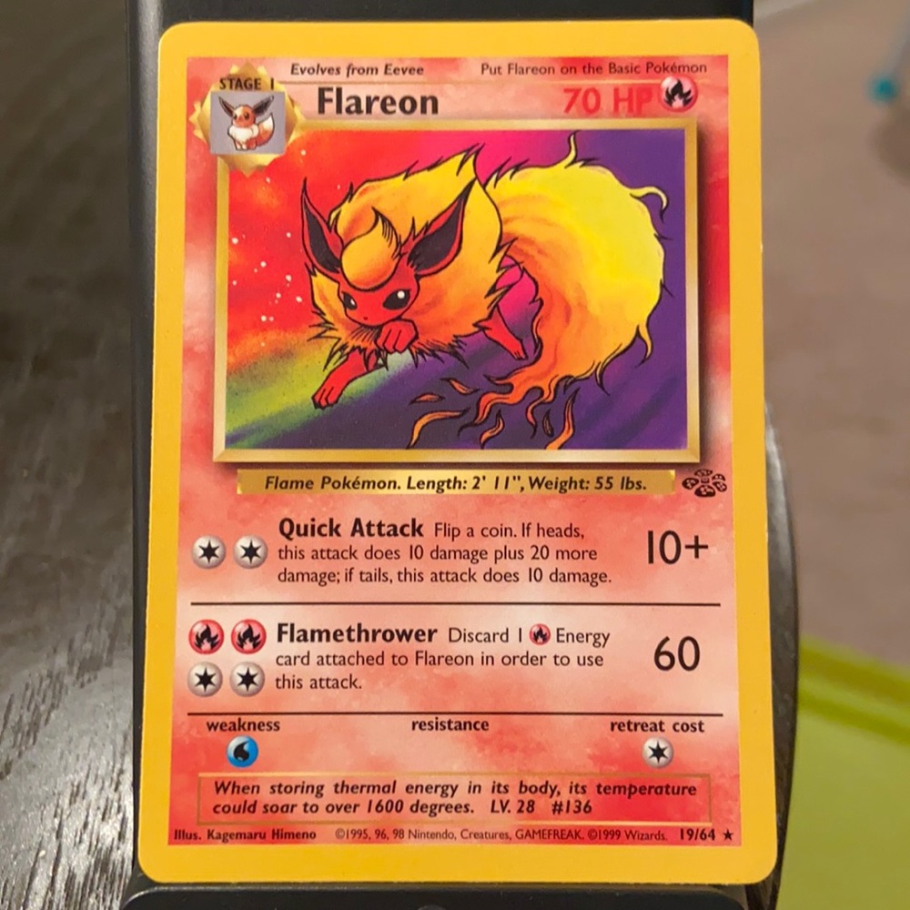 Rare Flareon Non Holo Jungle